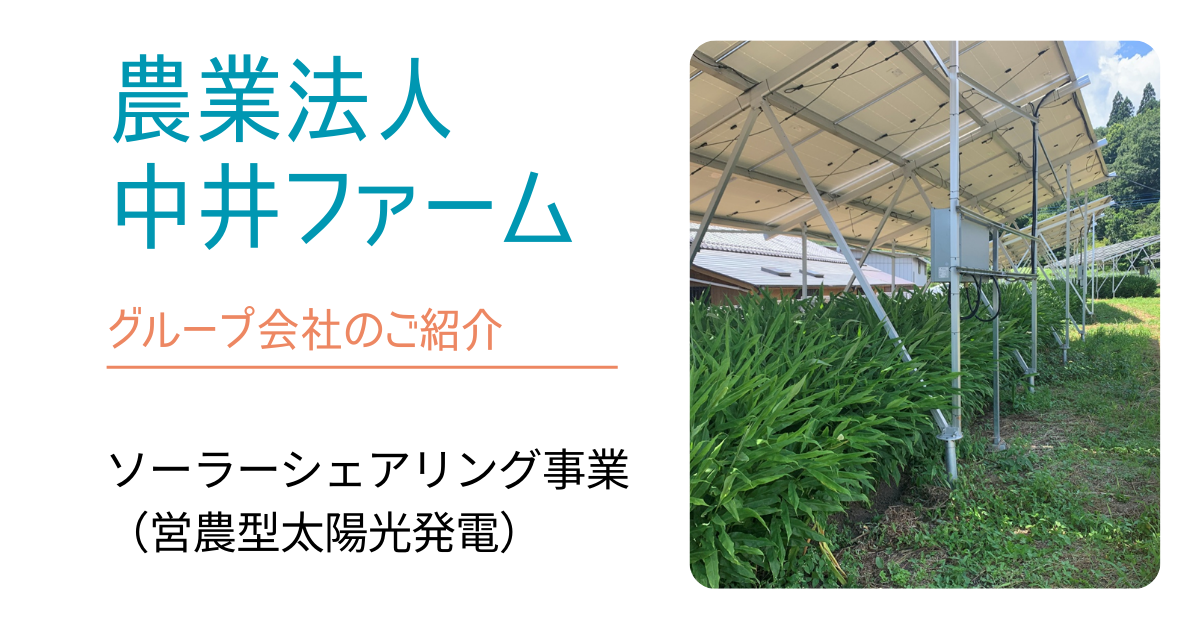 ソーラーシェアリング 農業法人　中井ファーム